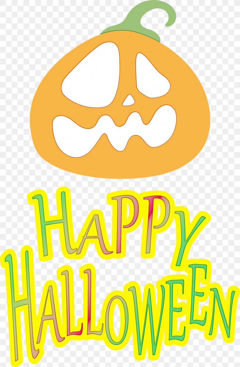 Logo Cartoon Yellow Line Fruit, PNG, 1959x3000px, Happy Halloween, Cartoon, Fruit, Geometry, Line Download Free