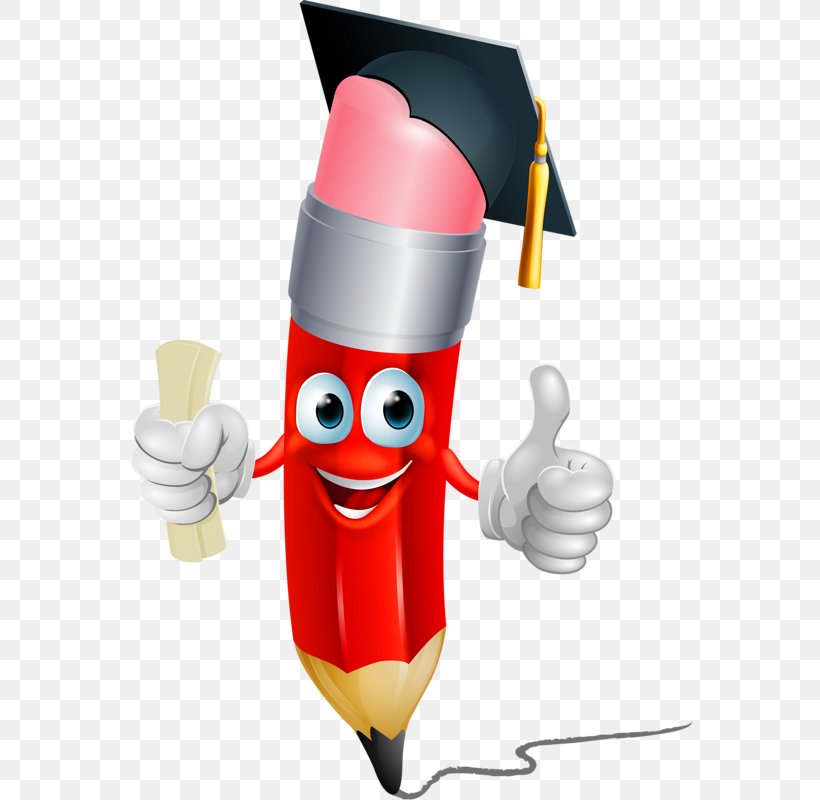 Pencil Graduation Ceremony Cartoon Royalty-free, PNG, 566x800px, Pencil, Cartoon, Colored Pencil, Drawing, Eraser Download Free