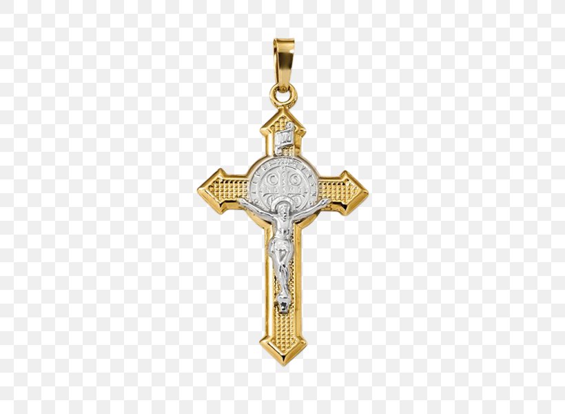 Charms & Pendants Crucifix Gold Necklace Cross, PNG, 600x600px, Charms Pendants, Artifact, Benedict Of Nursia, Christian Cross, Colored Gold Download Free