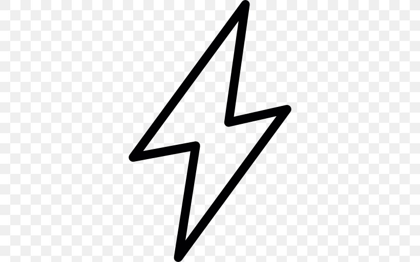 Lightning Electricity Line, PNG, 512x512px, Lightning, Black And White, Electricity, Font Awesome, Number Download Free