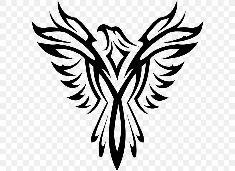 Phoenix Symbol Royalty-free Clip Art, PNG, 600x598px, Phoenix, Beak, Bird, Bird Of Prey, Black And White Download Free