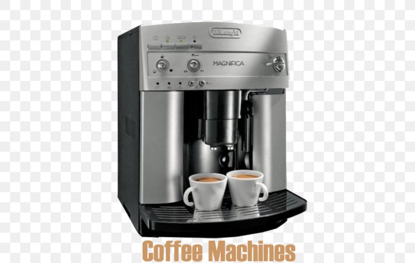 Espresso Coffeemaker Cappuccino De'Longhi Magnifica ESAM 3300, PNG, 520x520px, Espresso, Breville, Cappuccino, Coffee, Coffee Preparation Download Free