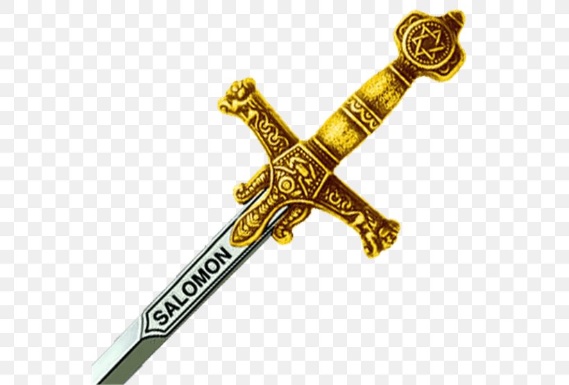 Sword Dagger Symbol Solomon, PNG, 555x555px, Sword, Brass, Cold Weapon, Dagger, Solomon Download Free