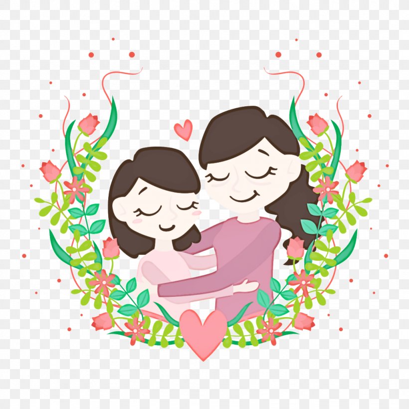 Love Background Heart, PNG, 1024x1024px, Mother, Cartoon, Cheek, Child, Daughter Download Free
