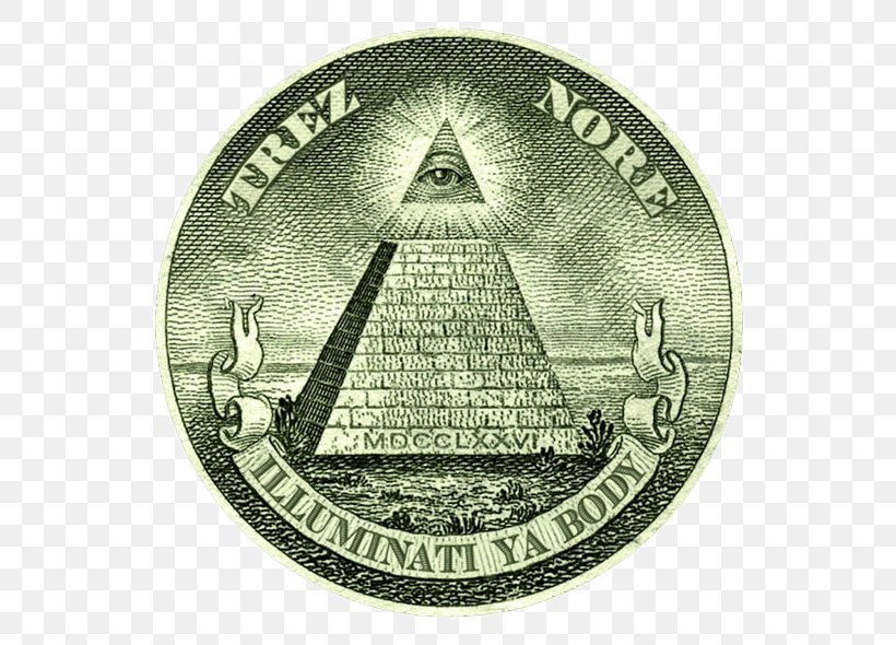 United States One-dollar Bill United States Dollar Eye Of Providence United States One Hundred-dollar Bill, PNG, 590x590px, United States, Badge, Banknote, Black And White, Cash Download Free