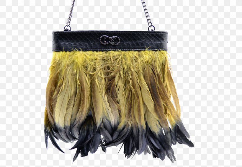 Feather Fur Handbag, PNG, 1000x690px, Feather, Fur, Handbag, Yellow Download Free