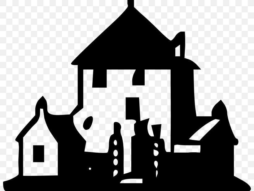 Haunted House Manor House Clip Art, PNG, 800x617px, Haunted House, Artwork, Black And White, Facade, Home Download Free