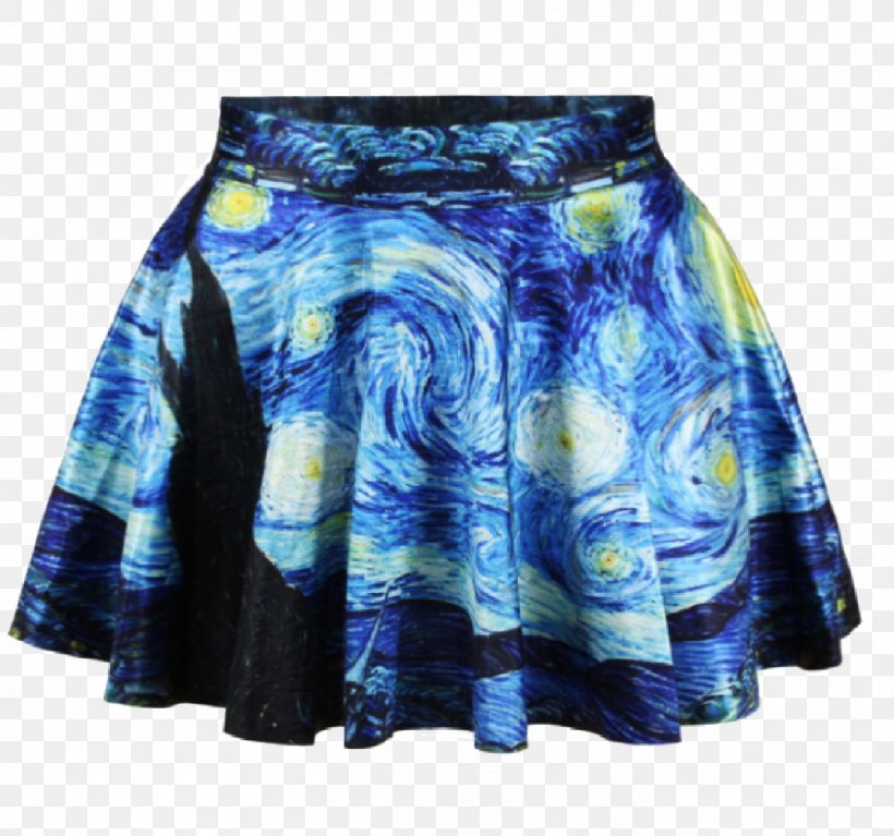 The Starry Night Miniskirt A-line, PNG, 1414x1324px, Starry Night, Active Shorts, Aline, Blue, Braces Download Free