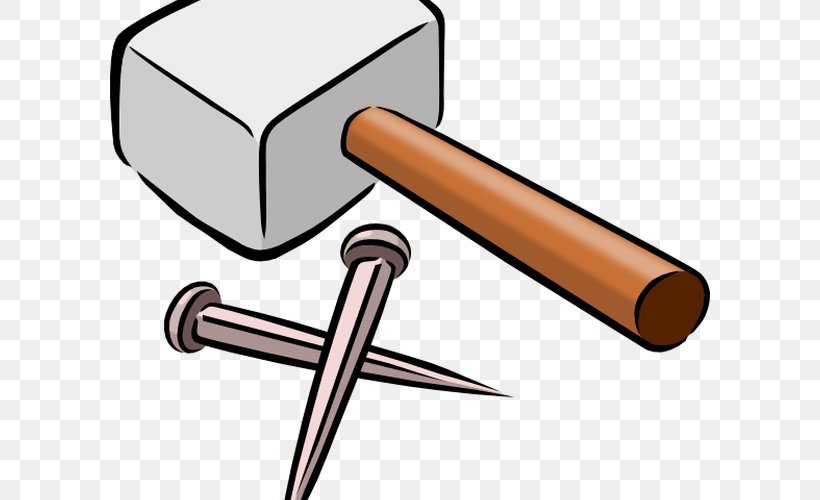 Vector Graphics Hammer Clip Art Image Cartoon, PNG, 600x500px, Hammer, Cartoon, Cylinder, Drawing, Mallet Download Free