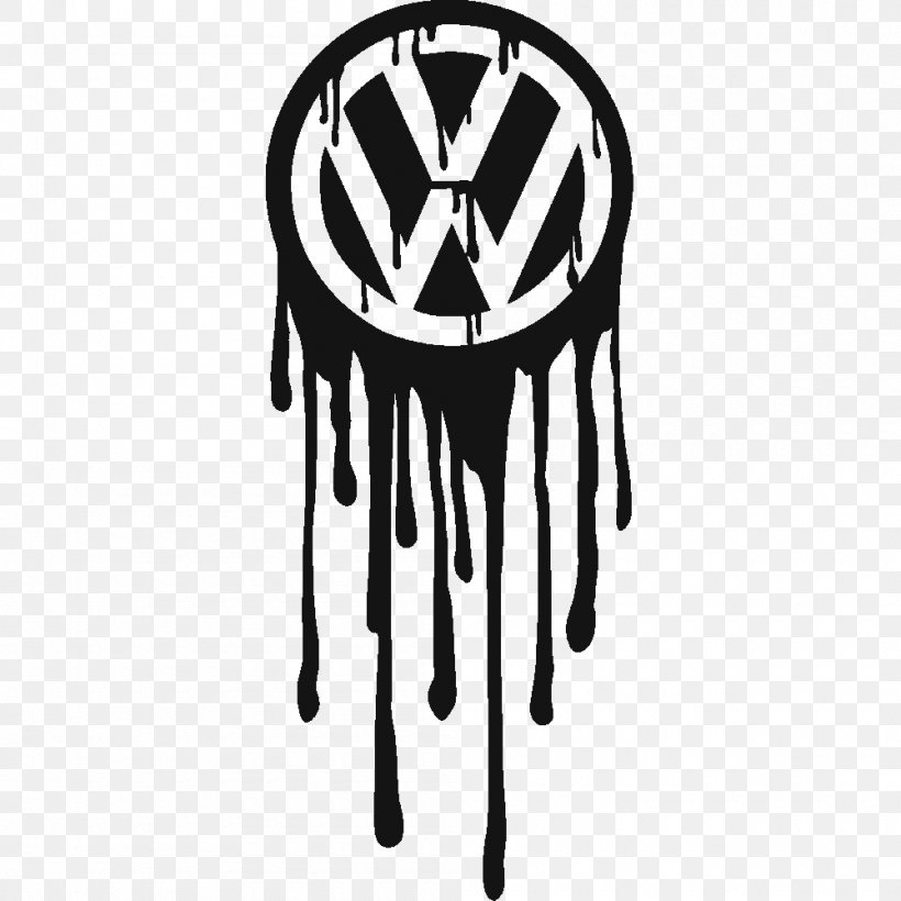 Volkswagen Beetle Volkswagen Golf Car Volkswagen Jetta, PNG, 1000x1000px, Volkswagen Beetle, Aircooled Engine, Black And White, Brand, Bumper Sticker Download Free