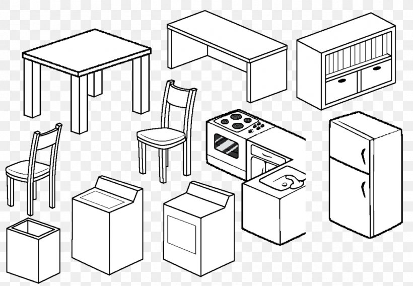 Furniture Table Drawing Chair Couch, PNG, 1074x744px, Furniture, Andrew Hussie, Area, Black And White, Bookcase Download Free