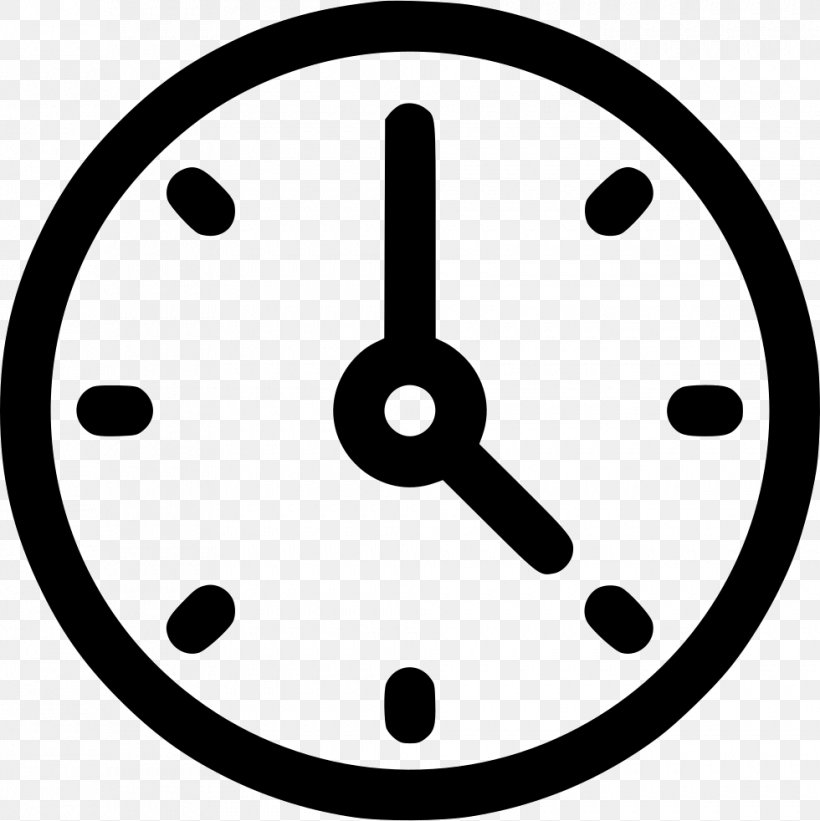 Alarm Clocks Clip Art, PNG, 980x982px, Clock, Alarm Clocks, Area, Black And White, Flat Design Download Free