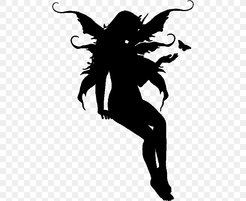 Fairy Art Silhouette Clip Art, PNG, 472x670px, Fairy, Art, Black And White, Fairy Tale, Fictional Character Download Free