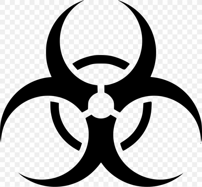 Biological Hazard Symbol Clip Art, PNG, 980x910px, Biological Hazard, Artwork, Black, Black And White, Line Art Download Free