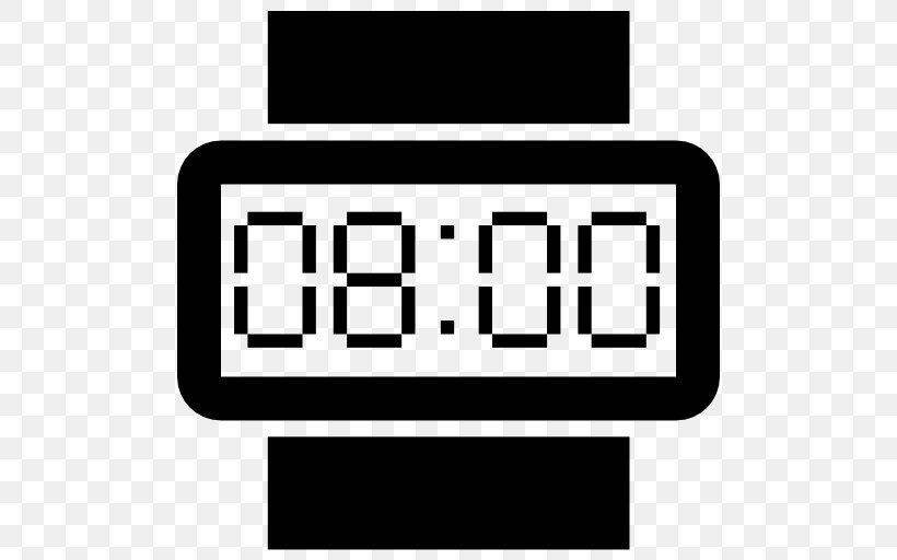 Digital Clock Alarm Clocks, PNG, 512x512px, Digital Clock, Alarm Clocks, Area, Black, Black And White Download Free