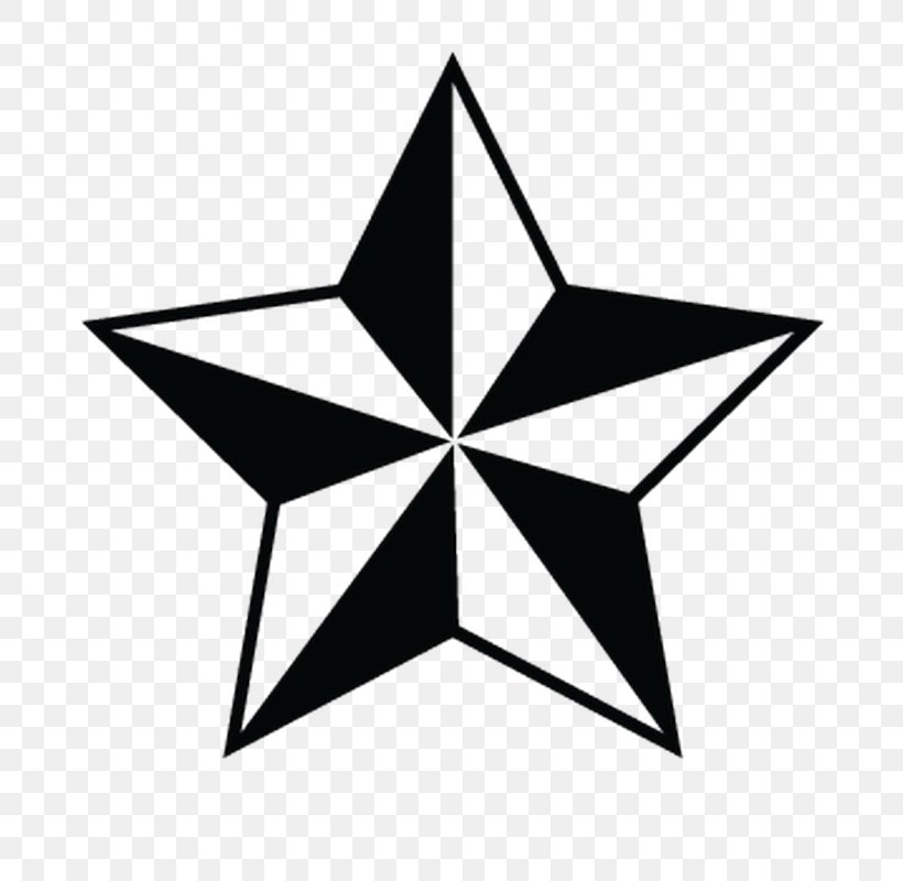 Nautical Star Old School (tattoo) Sailor Tattoos Clip Art, PNG, 800x800px, Nautical Star, Area, Art, Artwork, Black And White Download Free