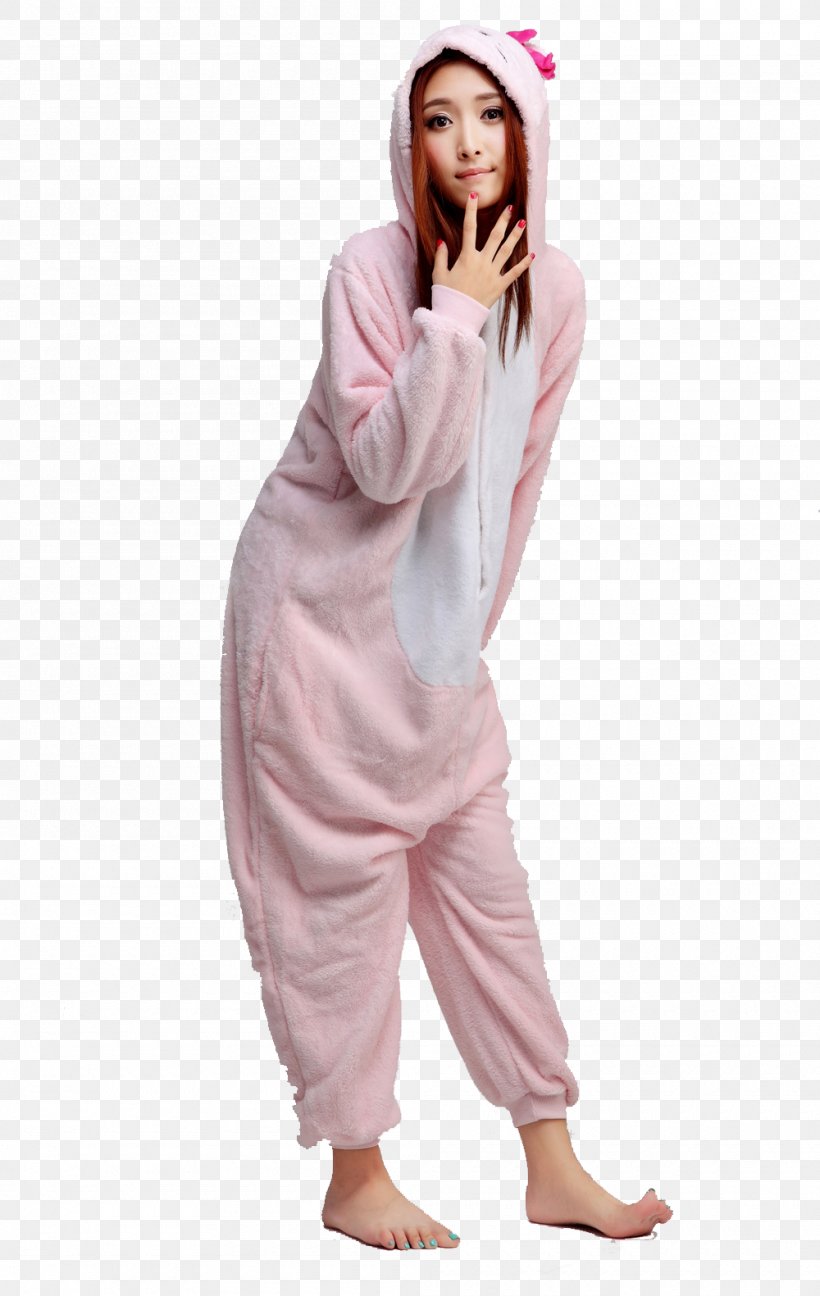 Hello Kitty Pajamas Onesie Kigurumi Sanrio, PNG, 1000x1581px, Hello Kitty, Baby Toddler Onepieces, Boilersuit, Character, Clothing Download Free