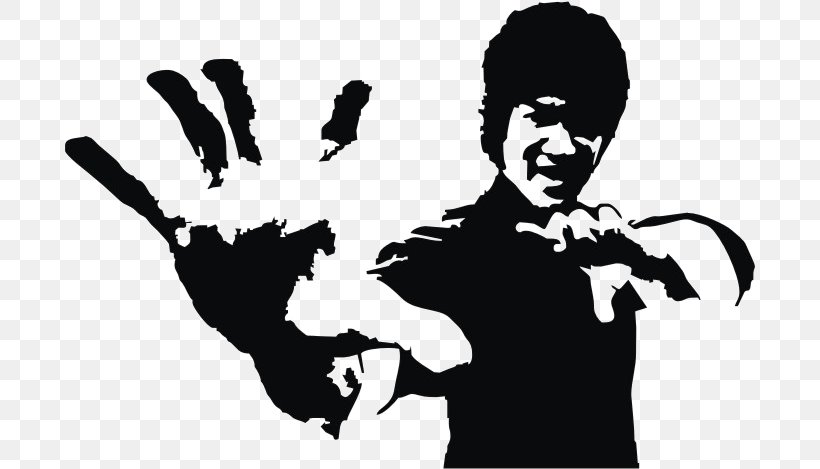 Wall Decal Sticker Decorative Arts, PNG, 690x469px, Wall Decal, Aggression, Art, Black And White, Bruce Lee Download Free
