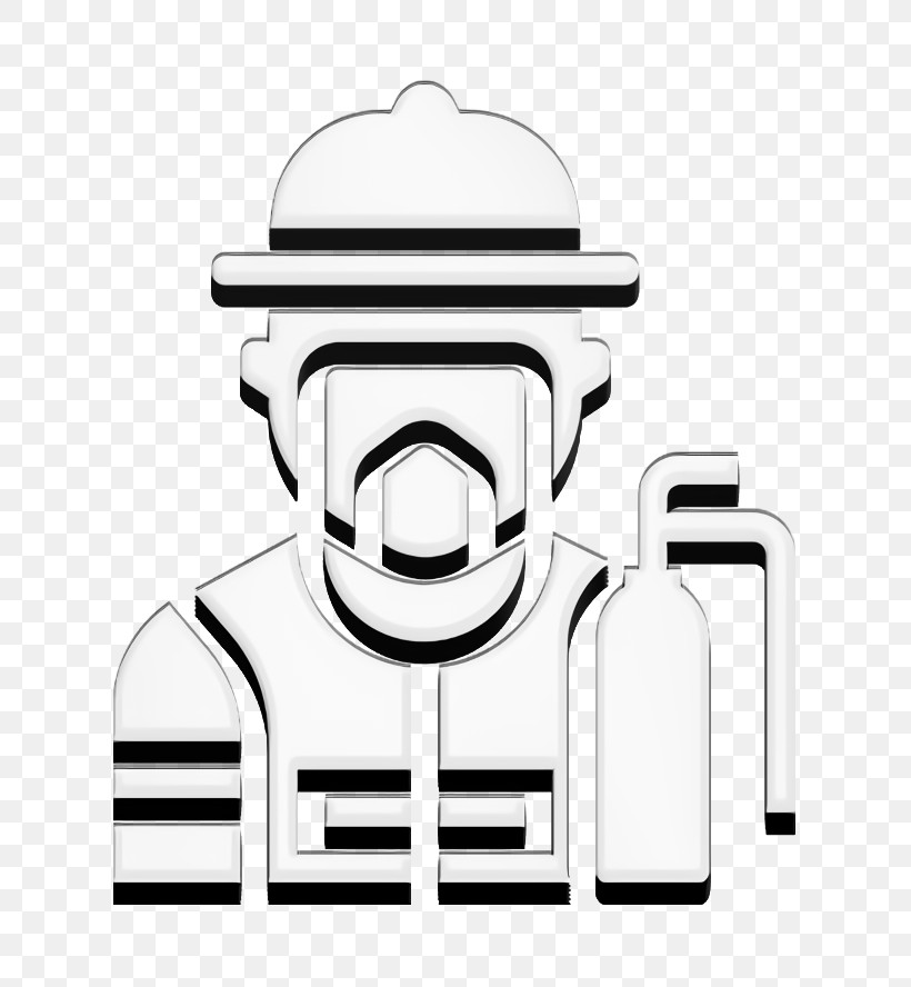 Jobs And Occupations Icon Fireman Icon, PNG, 736x888px, Jobs And Occupations Icon, Blackandwhite, Emblem, Fireman Icon, Headgear Download Free