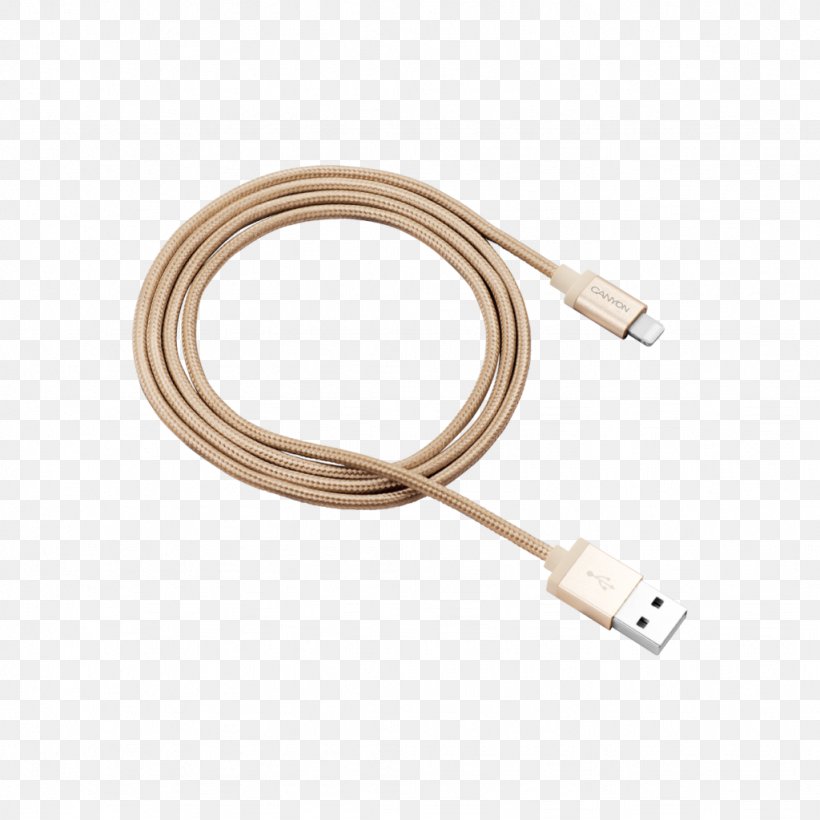 Lightning USB Electrical Cable MFi Program Apple, PNG, 1024x1024px, Lightning, Adapter, Apple, Cable, Coaxial Cable Download Free