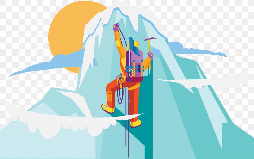 Mountaineering Rock Climbing Vecteur, PNG, 5833x3657px, Watercolor, Cartoon, Flower, Frame, Heart Download Free