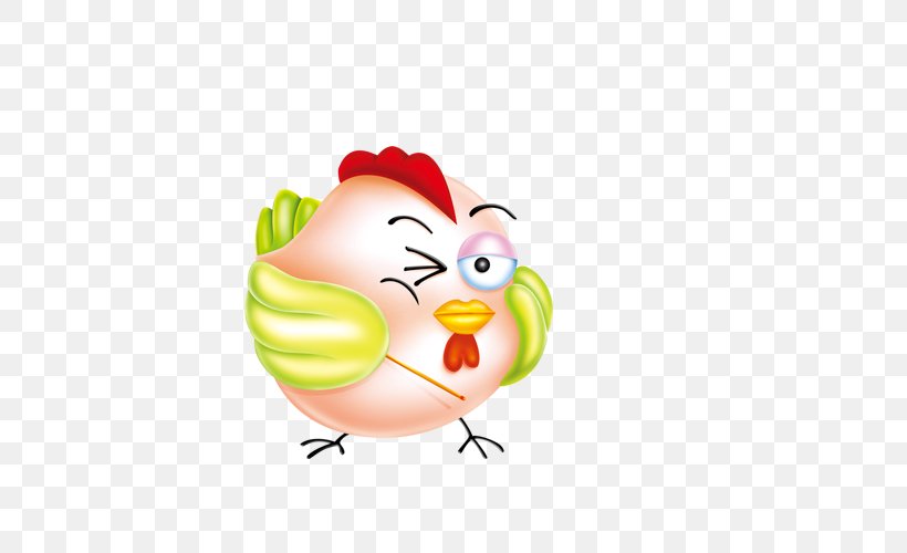 Rooster Chicken Chinese Zodiac, PNG, 500x500px, Rooster, Beak, Bird, Cartoon, Chicken Download Free