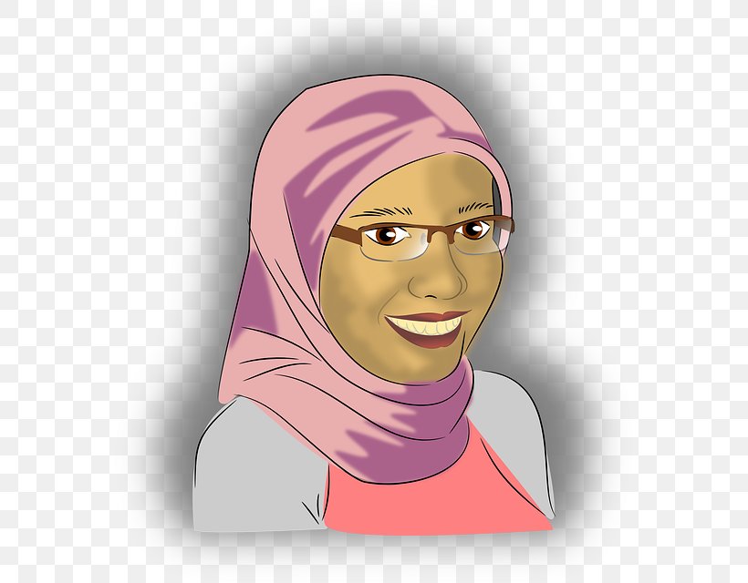Hijab Muslim Woman Clip Art, PNG, 571x640px, Watercolor, Cartoon, Flower, Frame, Heart Download Free