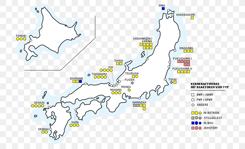 Map Shippingport Atomic Power Station Onagawa Nuclear Power Plant, PNG, 800x500px, Map, Area, Diagram, Japan, Japan Rail Pass Download Free