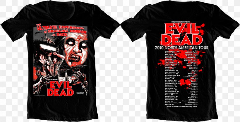 T-shirt Evil Dead Film Series The Evil Dead Fictional Universe Evil Dead: Hail To The King, PNG, 1088x556px, Tshirt, Active Shirt, Army Of Darkness, Ash Vs Evil Dead, Black Download Free