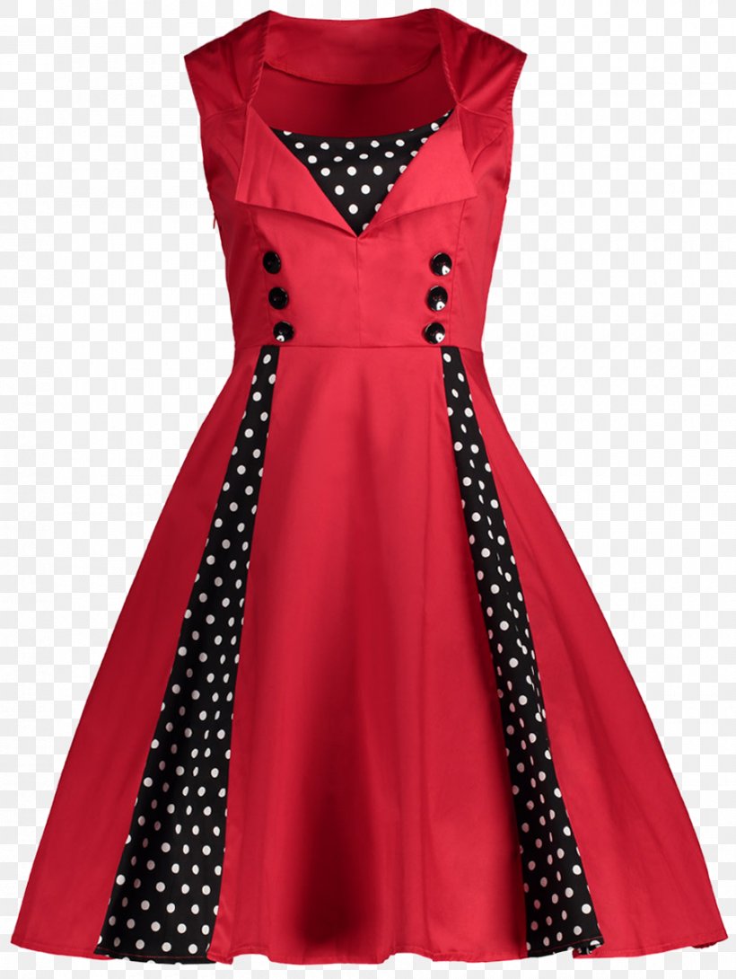 Dress 1950s Polka Dot Vintage Clothing Retro Style, PNG, 900x1197px, Dress, Ball Gown, Clothing, Cocktail Dress, Day Dress Download Free