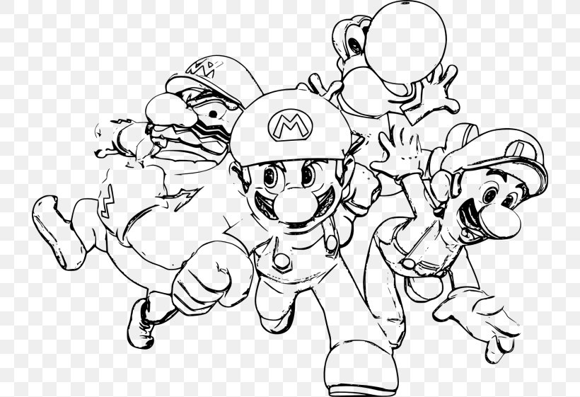 Mario Bros. Mario & Yoshi Mario Kart 7 Toad Luigi, PNG, 730x561px, Watercolor, Cartoon, Flower, Frame, Heart Download Free