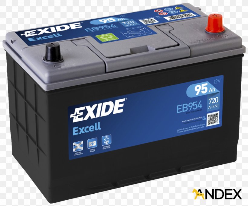 Electric Battery Automotive Battery Exide Starter Battery EB954, PNG, 1000x833px, Electric Battery, Ampere, Ampere Hour, Auto Part, Automotive Battery Download Free