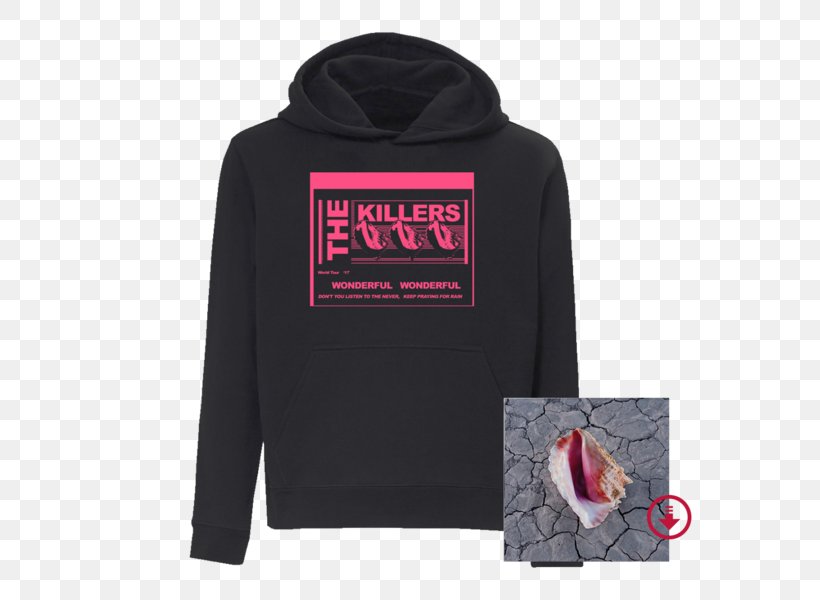Hoodie T-shirt Wonderful Wonderful The Killers Album, PNG, 600x600px, Watercolor, Cartoon, Flower, Frame, Heart Download Free