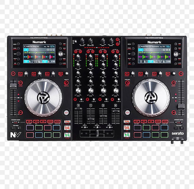 Numark NV II DJ Controller Numark Industries Disc Jockey Numark NV DJ Controller, PNG, 800x800px, Numark Nv Ii Dj Controller, Audio, Audio Equipment, Audio Mixers, Audio Receiver Download Free