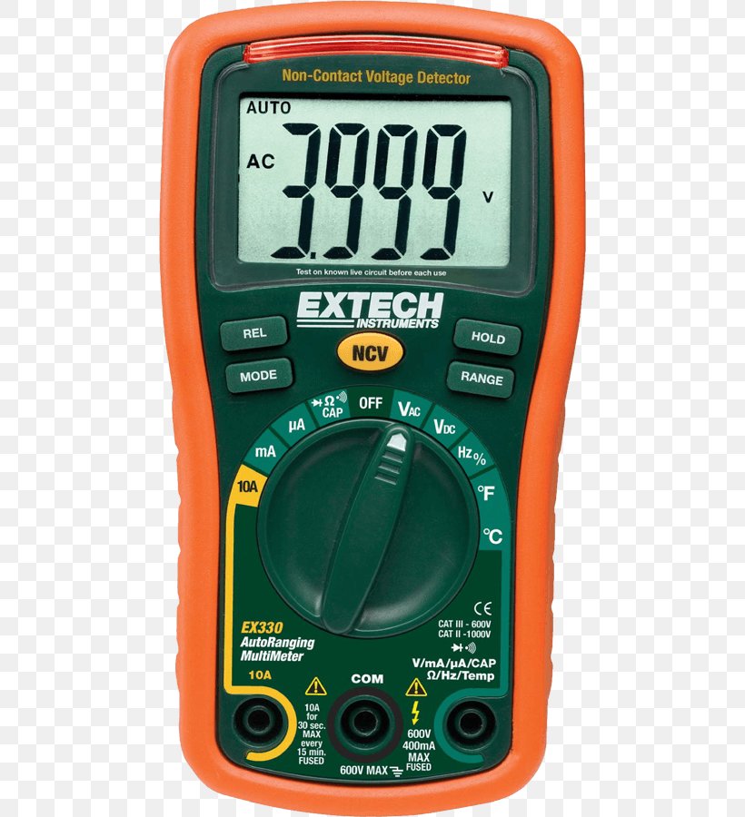 Extech Instruments Digital Multimeter Current Clamp Electricity, PNG, 470x900px, Extech Instruments, Alternating Current, Capacitance, Current Clamp, Digital Multimeter Download Free