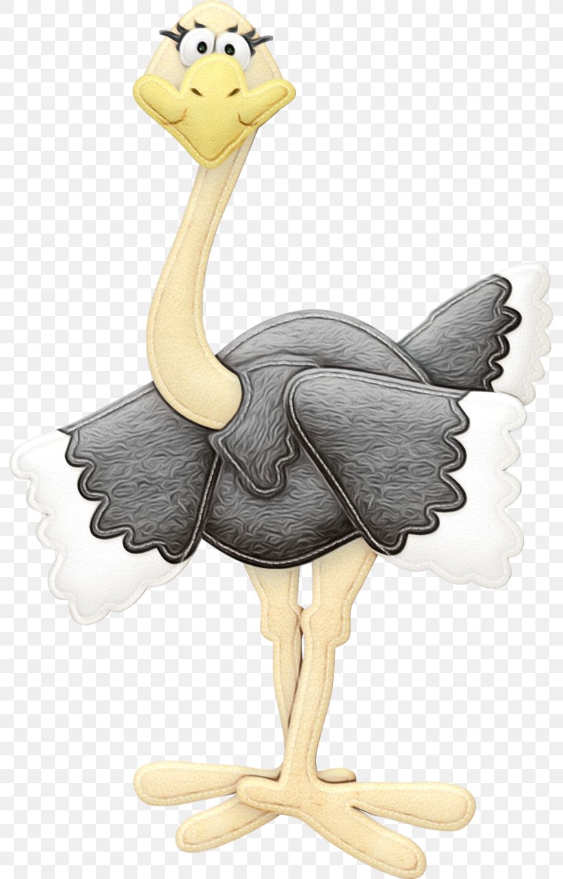 Ostrich Flightless Bird Ratite Bird Cartoon, PNG, 793x1280px, Watercolor, Animal Figure, Bird, Cartoon, Emu Download Free
