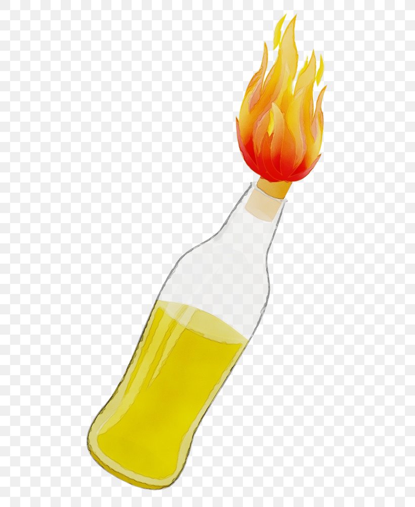 Yellow Clip Art Drink Bottle, PNG, 501x1000px, Watercolor, Bottle, Drink, Paint, Wet Ink Download Free