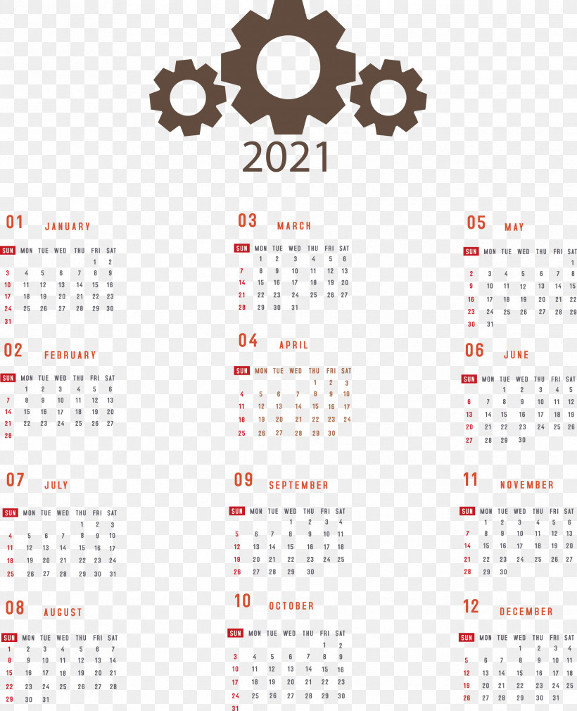 Printable 2021 Yearly Calendar 2021 Yearly Calendar, PNG, 2434x3000px, 2021 Yearly Calendar, Annual Calendar, Calendar System, Calendar Year, Day Download Free