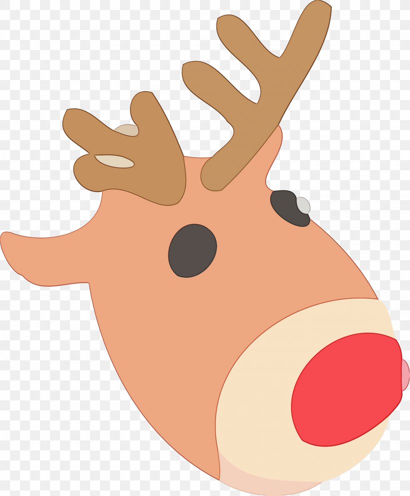 Reindeer, PNG, 2238x2705px, Watercolor, Deer, Fawn, Finger, Hand Download Free