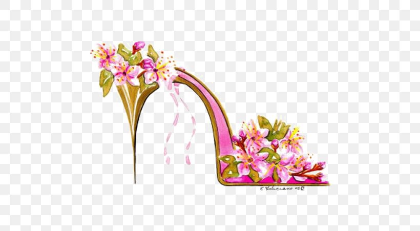 Shoe Drawing Painting Stiletto Heel Illustration, PNG, 564x451px, Shoe, Art, Blossom, Cut Flowers, Drawing Download Free