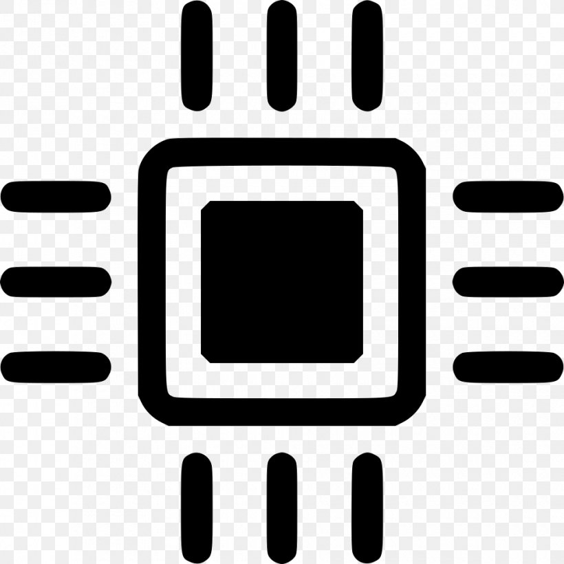 Integrated Circuits & Chips Symbol, PNG, 980x980px, Integrated Circuits Chips, Black, Black And White, Central Processing Unit, Computer Download Free