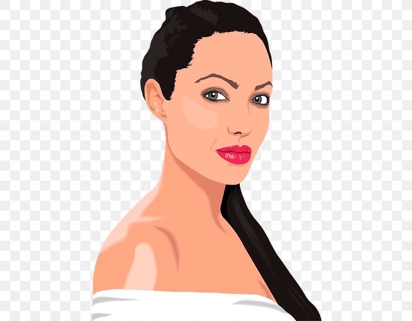 Angelina Jolie Actor Clip Art, PNG, 460x640px, Watercolor, Cartoon, Flower, Frame, Heart Download Free