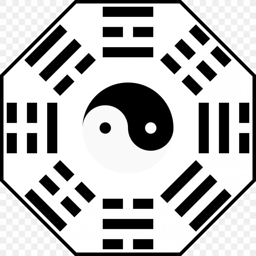 I Ching Feng Shui Bagua Luck Taoism, PNG, 1280x1280px, I Ching, Area, Bagua, Black, Black And White Download Free