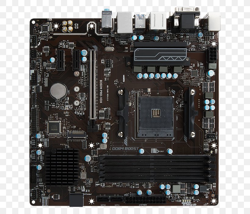MSI B350M PRO-VDH, PNG, 700x700px, Socket Am4, Asus, Atx, Central Processing Unit, Chipset Download Free