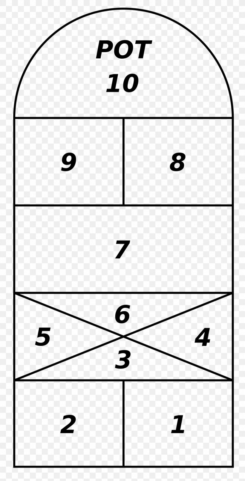 For Playground, Field And Forest Hopscotch Game Hinkelbaan English, PNG, 978x1919px, Hopscotch, Area, Black And White, Chalk, Drawing Download Free
