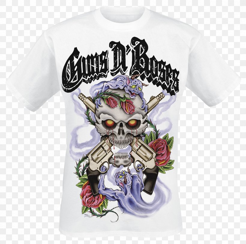 Guns N' Roses T-shirt EMP Merchandising Appetite For Destruction, PNG, 1200x1189px, Watercolor, Cartoon, Flower, Frame, Heart Download Free