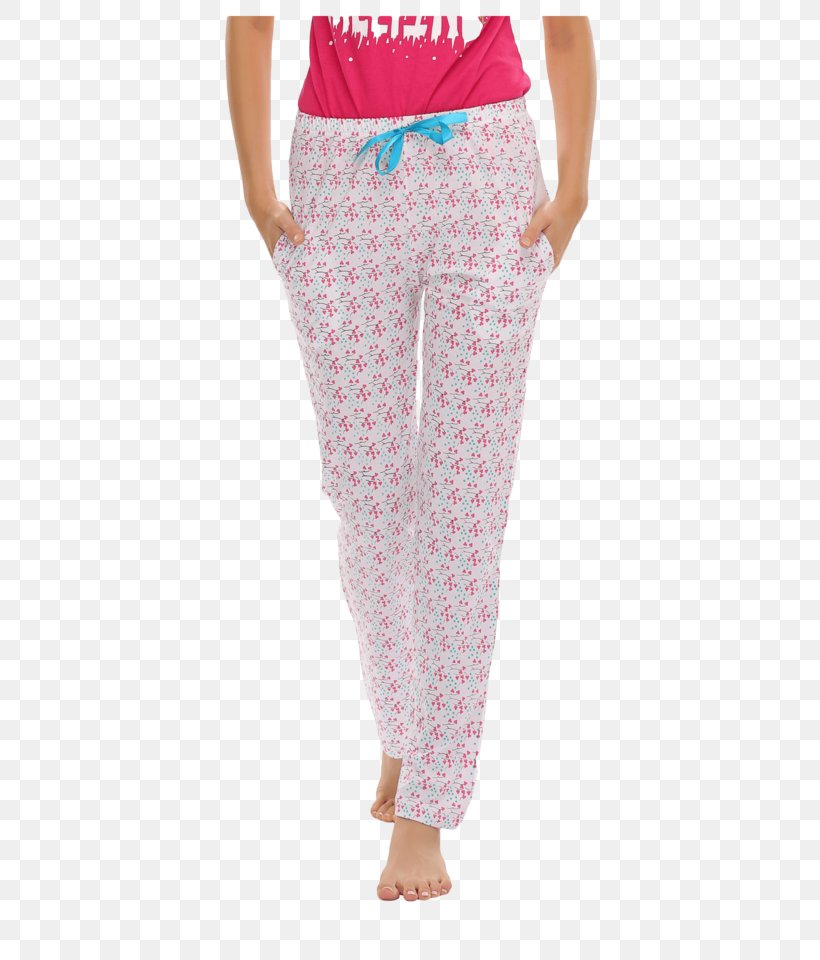 Pajamas Polka Dot Waist Leggings Pink M, PNG, 640x960px, Pajamas, Abdomen, Clothing, Leggings, Nightwear Download Free