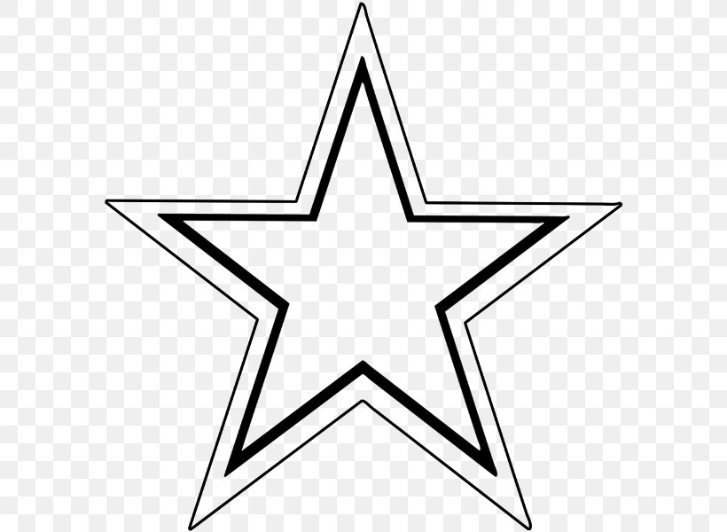 Star Outline Clip Art, PNG, 587x600px, Star, Area, Black, Black And White, Decal Download Free