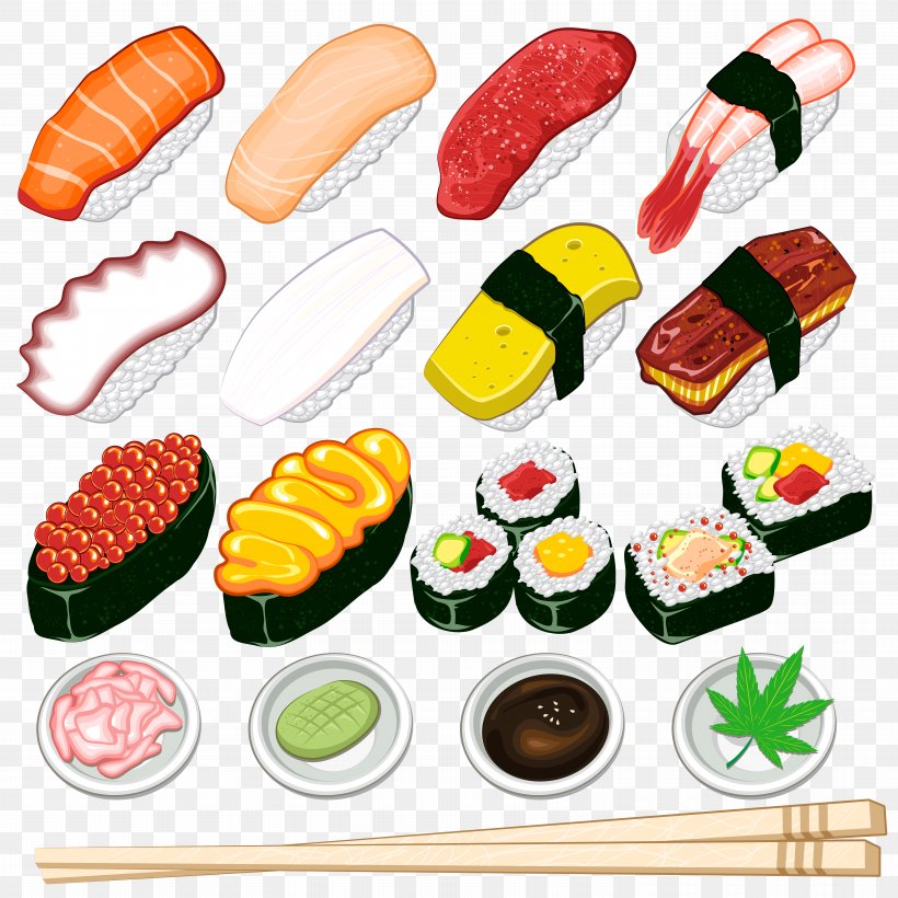 Sushi Fast Food, PNG, 12081x12081px, Sushi, Asian Food, Cuisine, Drawing, Fast Food Download Free