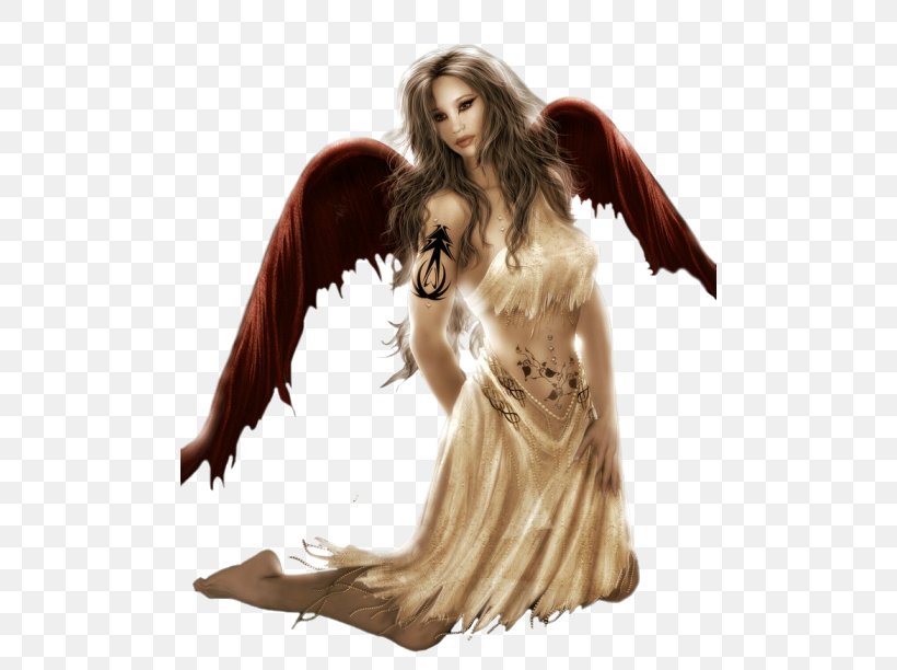 Fallen Angel Demon Image Ariel, PNG, 490x612px, Angel, Archangel, Ariel, Brown Hair, Chesed Download Free